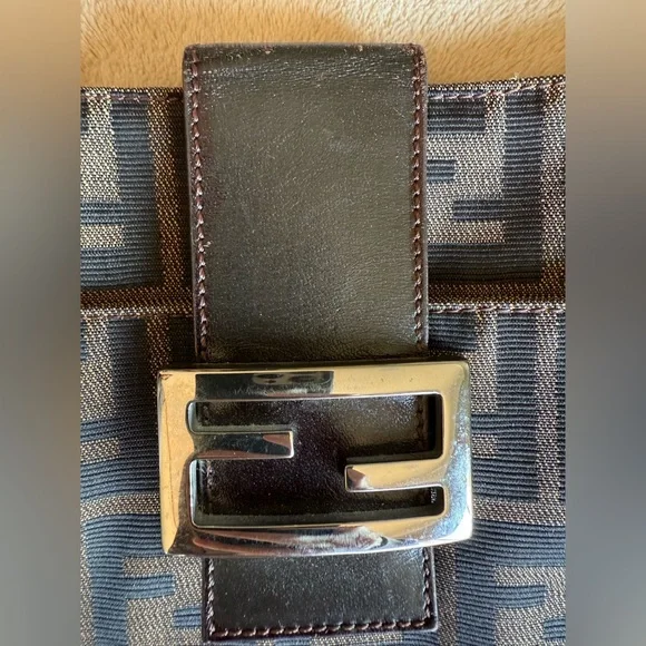 RARE VINTAGE FENDI handbag ๐ Fendi Zucchino hobo bag in brown GOOD CONDITION! - Picture 4 of 16